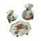 Home Decor Table Top Abstract Print Ceramic Vase Set of 3 Pcs 9*24/8.5*16/20 cm