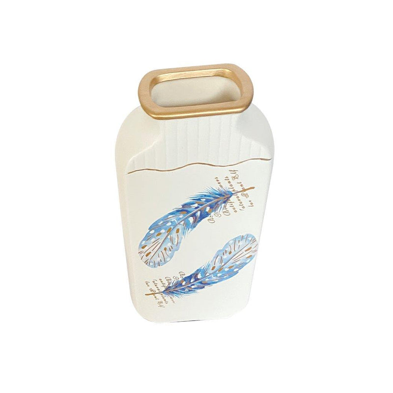 Home Decor Table Top Abstract Print Ceramic Vase Set of 3 Pcs 16*16/12*25/21.5 cm