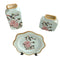 Home Decor Table Top Abstract Print Ceramic Vase Set of 3 Pcs 16*16/12*25/21.5 cm
