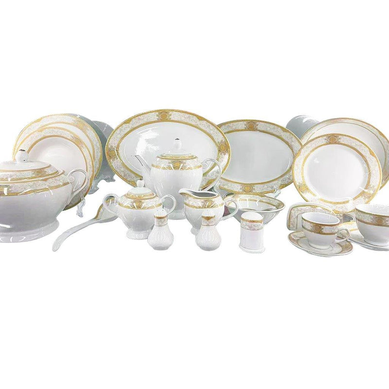 Royal Floral Pattern Ceramic Dinnerware Dinner Set of 72 Pcs