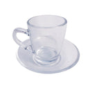 Lead Free Glass Tea Cup Set/12 Pcs 5.5*6.5/10.5 cm