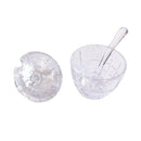 Glass Sugar Pot Condiment Seasoning Jar 8.5*11.5 cm