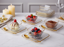 Glass Serving Bowl & Saucer Set/12 Pcs 10.5*5.2/15 cm