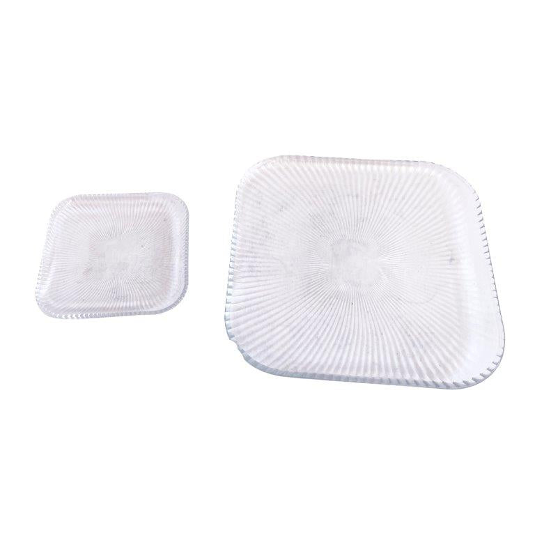 Crystal Cut Glass Appetizer Dish Dessert Plate Set of 7 Pcs 15*26.5 cm