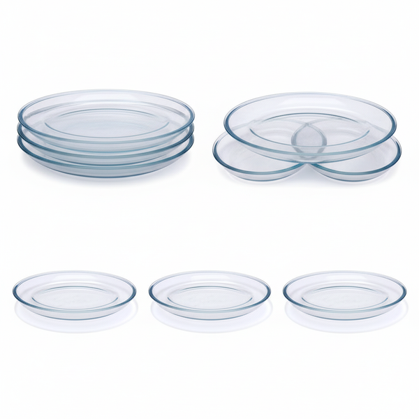 Round Glass Baking Dish Set of 3 Pcs 2.4/1.6/0.7L