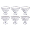 Glass Ice Cream & Dessert Bowl Set/6 Pcs 11*10.5 cm