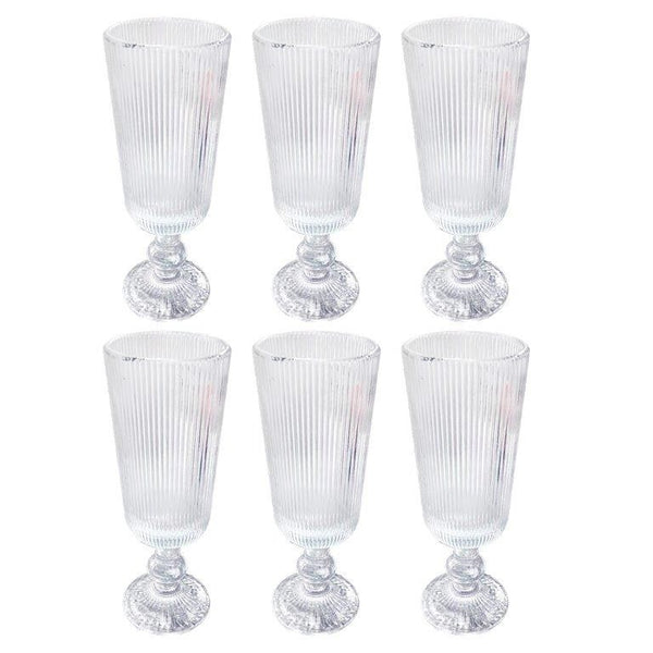 Lead Free Glass Tumbler Set/6 Pcs 5.5*18 cm