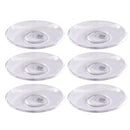 Premium lead Free Glass Saucer Plate Set of Set of 6 Pcs 13 cm