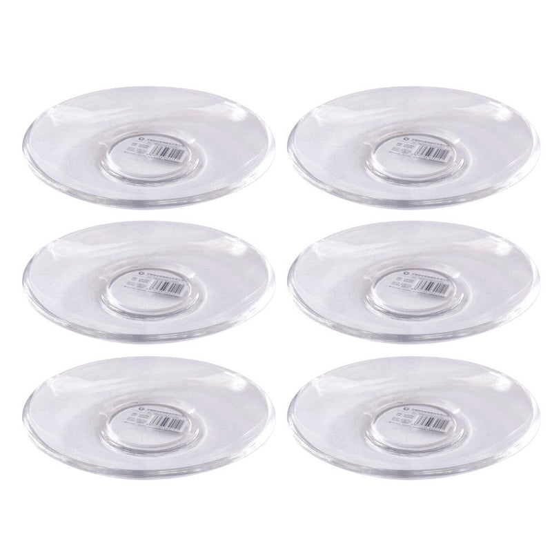 Premium lead Free Glass Saucer Plate Set of Set of 6 Pcs 13 cm