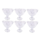 Crystal Cut Glass Ice Cream and Dessert Bowl Set of 6 Pcs 10.5*10.5 cm
