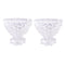 Crystal Cut Glass Ice Cream and Dessert Bowl Set of 2 Pcs 10.5*10.5 cm