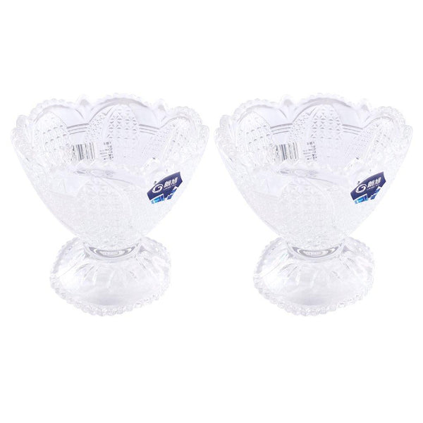 Crystal Cut Glass Ice Cream and Dessert Bowl Set of 2 Pcs 185 ml