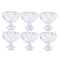 Crystal Cut Glass Ice Cream and Dessert Bowl Set of 6 Pcs 155 ml