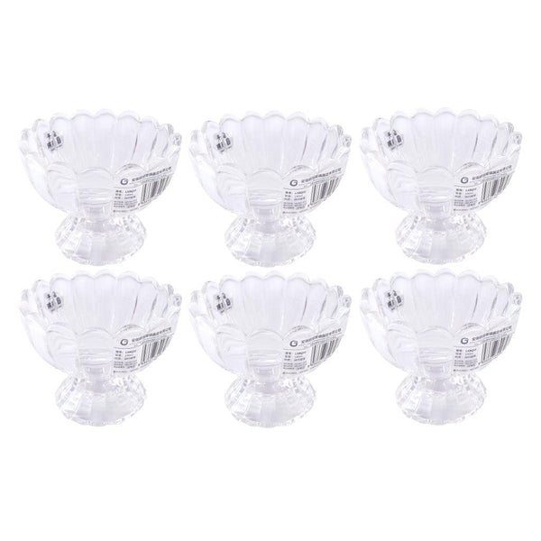 Crystal Cut Glass Ice Cream and Dessert Bowl Set of 6 Pcs 170 ml