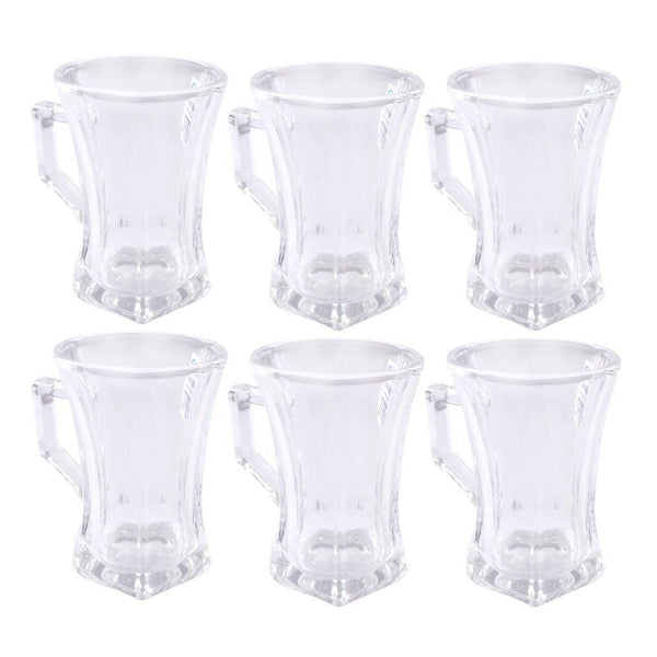 Premium Lead Free Glass Tea Cup Set of 6 Pcs 170 ml