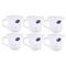 Premium Lead Free Glass Tea Cup Set of 6 Pcs 180 ml