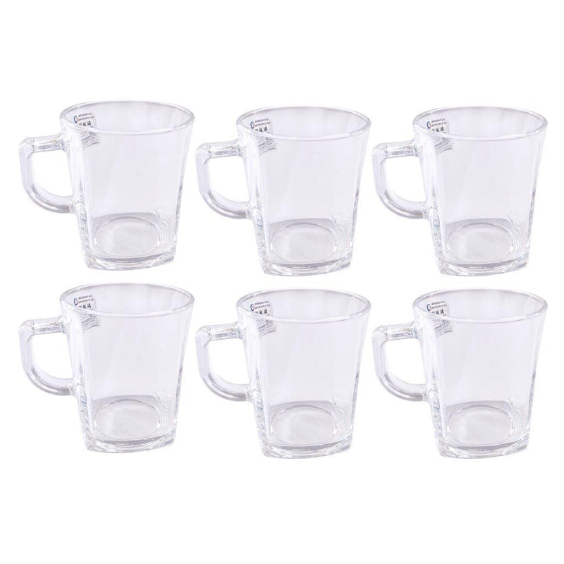 Premium Lead Free Glass Tea Cup Set of 6 Pcs 268 ml