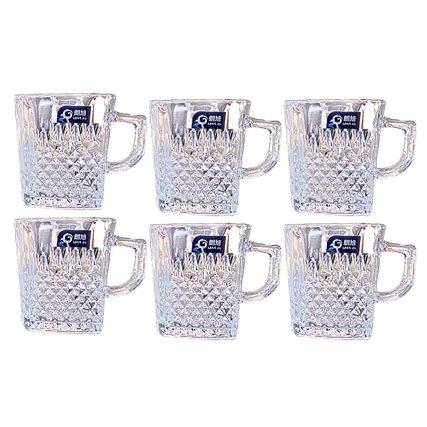 Premium Lead Free Glass Tea Cup Set of 6 Pcs 268 ml