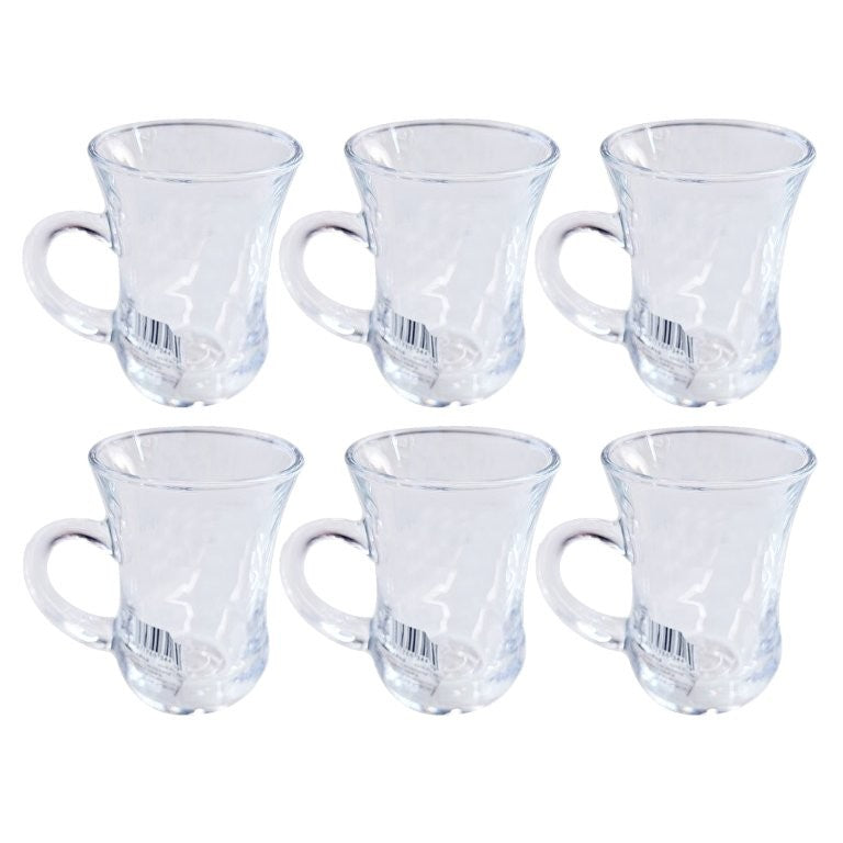 Lead Free Glass Tea Cup Set of 6 Pcs 155 ml