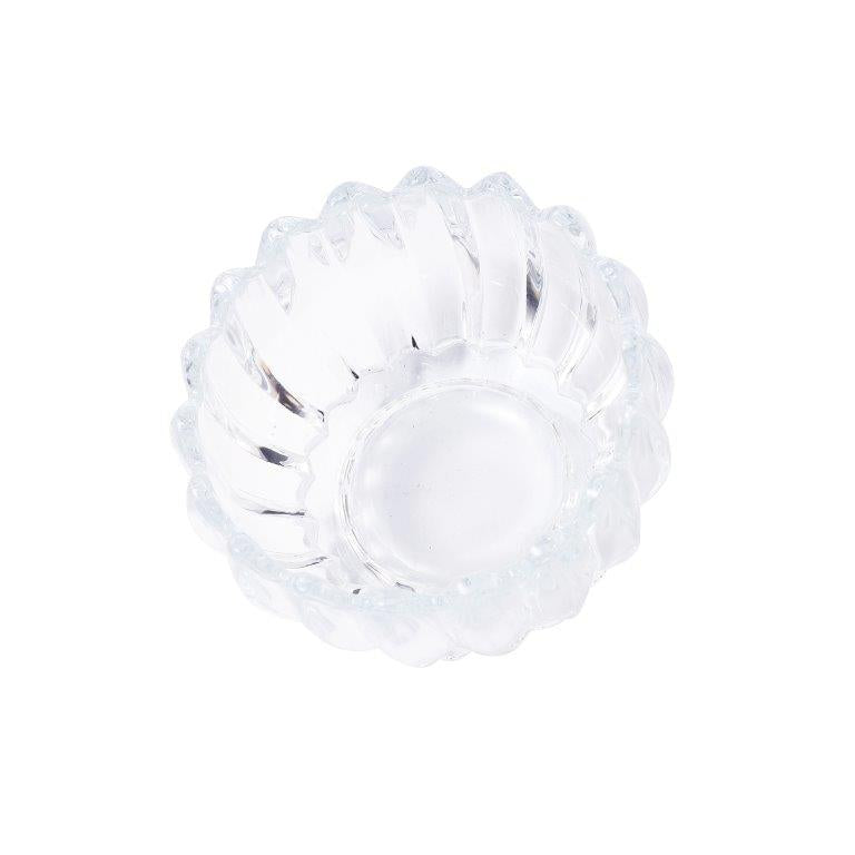 Crystal Glass Ice Cream and Dessert Bowl with Saucer Set of 12 Pcs 10*6.5/15.5*3 cm