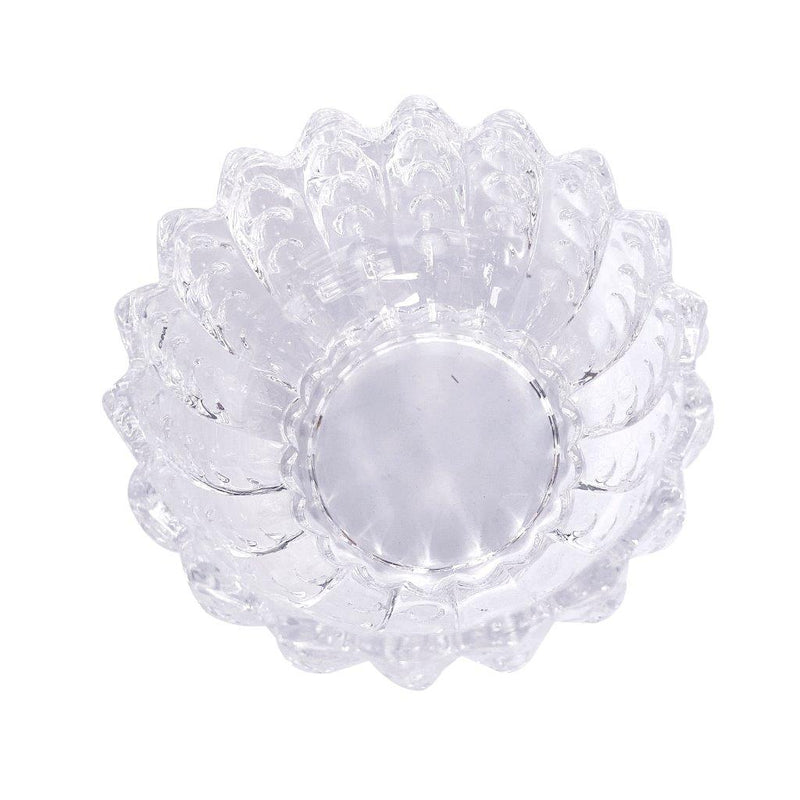 Crystal Glass Ice Cream and Dessert Bowl with Saucer Set of 6 Pcs  10*6.5/16 cm
