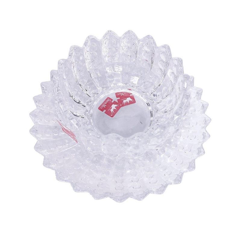 Crystal Glass Ice Cream and Dessert Bowl with Saucer Set of 6 Pcs  10*6.5/16 cm