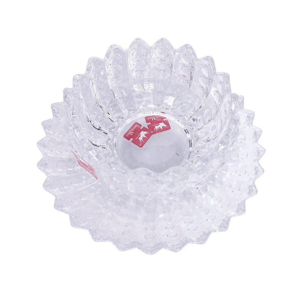 Crystal Glass Ice Cream and Dessert Bowl with Saucer Set of 6 Pcs  10*6.5/16 cm