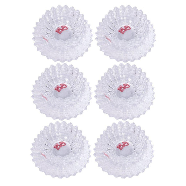 Crystal Glass Ice Cream and Dessert Bowl with Saucer Set of 6 Pcs  10*6.5/16 cm