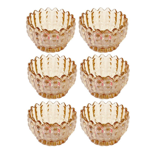 Crystal Glass Ice Cream and Dessert Bowl Set of 6 Pcs 150 ml **