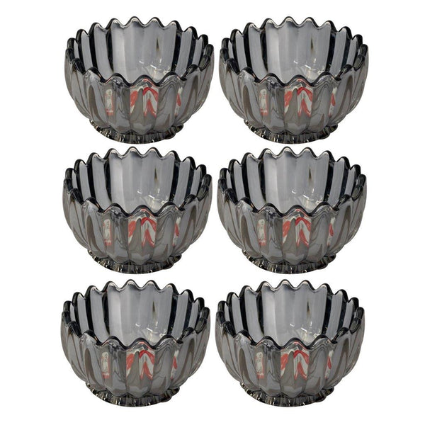 Crystal Glass Ice Cream and Dessert Bowl Set of 6 Pcs 150 ml **