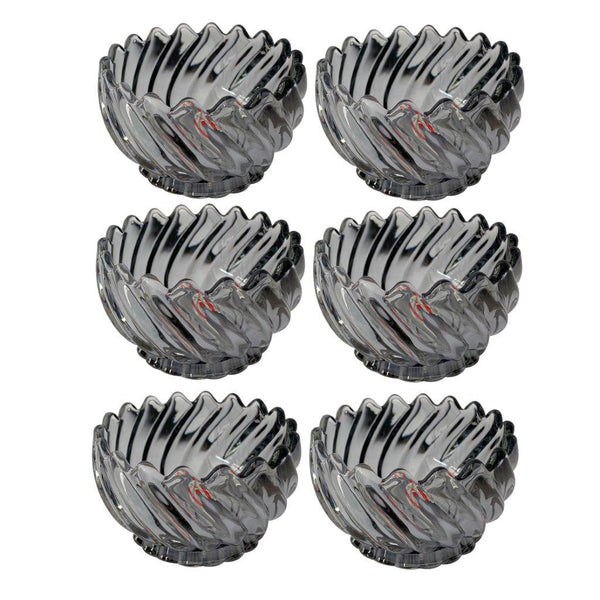Crystal Glass Ice Cream and Dessert Bowl Set of 6 Pcs 150 ml **