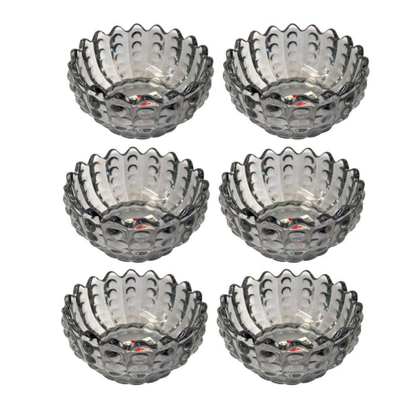 Crystal Glass Ice Cream and Dessert Bowl Set of 6 Pcs 150 ml **