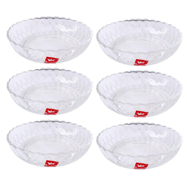 Crystal Glass Ice Cream and Dessert Bowl Set of 6 Pcs 340 ml **