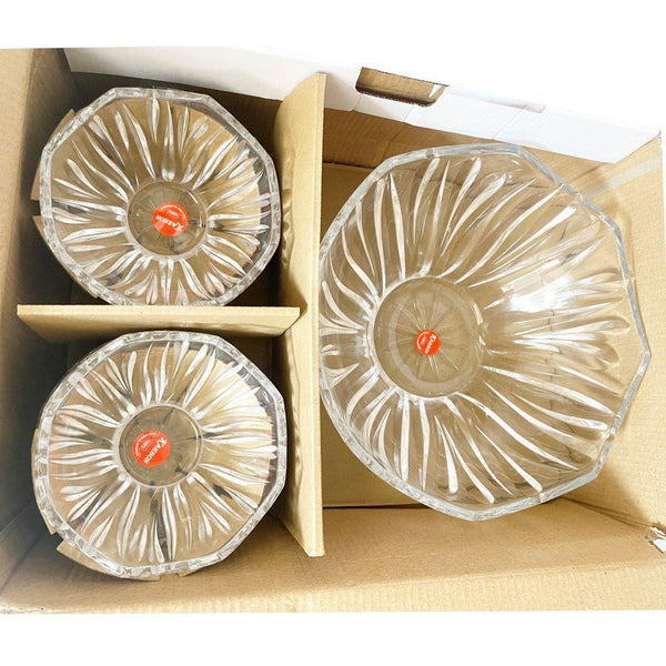 Crystal Glass Ice Cream and Dessert Bowl Set of 7 Pcs  1920+270 ml