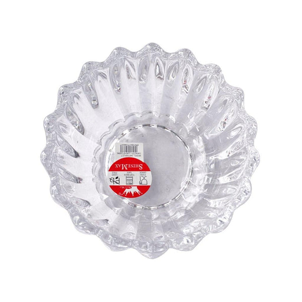 Crystal Cut Glass Ice Cream and Dessert Bowl Set of 6 Pcs ** Inspect Actual 1100+1300 ml