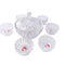 Crystal Cut Glass Ice Cream and Dessert Bowl Set of 6 Pcs ** Inspect Actual 1100+1300 ml