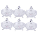 Crystal Glass Ice Cream and Dessert Bowl Set of 7 Pcs 10*6/18*17.5 cm
