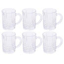 Premium Lead Free Glass Mug Tumblers Set of 6 Pcs 200ML