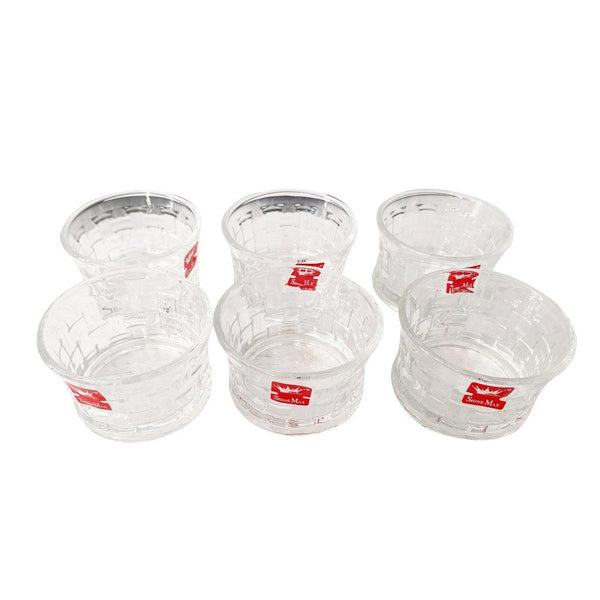 Crystal Glass Ice Cream and Dessert Bowl Set of 6 Pcs 120 ml **
