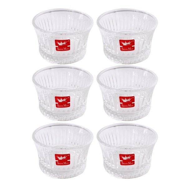 Crystal Glass Ice Cream and Dessert Bowl Set of 6 Pcs 120 ml **