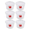 Crystal Glass Ice Cream and Dessert Bowl Set of 6 Pcs 120 ml **