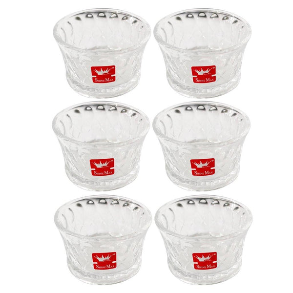 Crystal Glass Ice Cream and Dessert Bowl Set of 6 Pcs 120 ml **