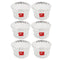 Crystal Glass Ice Cream and Dessert Bowl Set of 6 Pcs 120 ml **