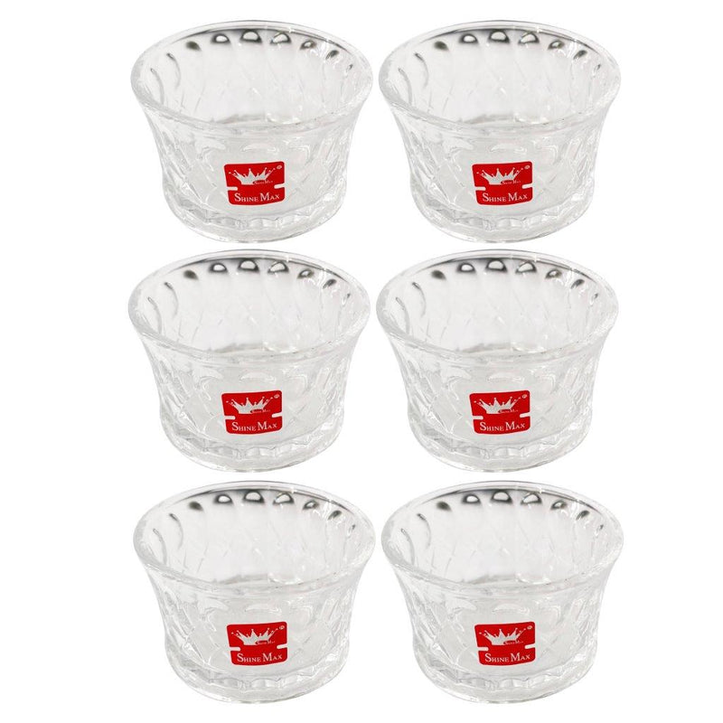 Crystal Glass Ice Cream and Dessert Bowl Set of 6 Pcs 120 ml **