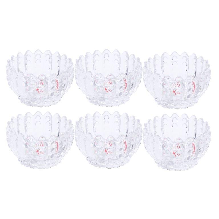 Crystal Glass Ice Cream and Dessert Bowl Set of 6 Pcs 243ML