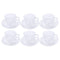 Premium Clear Glass Tea cup with Saucer Set of 6 Pcs 15/220 ml