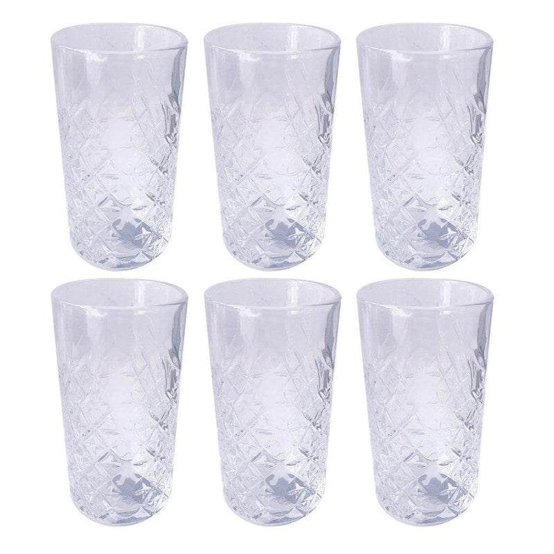 Premium Lead Free Glass Tumblers Set of 6 Pcs 346 ml