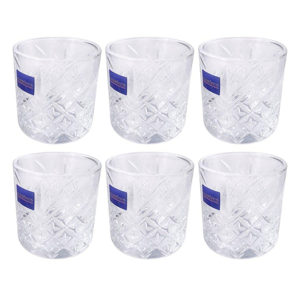 Premium Lead Free Glass Tumblers Set of 6 Pcs 200 ml