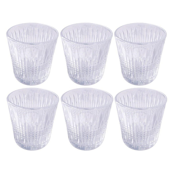 Premium Lead Free Glass Tumblers Set of 6 Pcs 270 ml