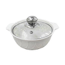 White Ceramic Gold Rim Bowl Fine Porcelain Casserole Set of 3 Pcs 7''+8''+9''